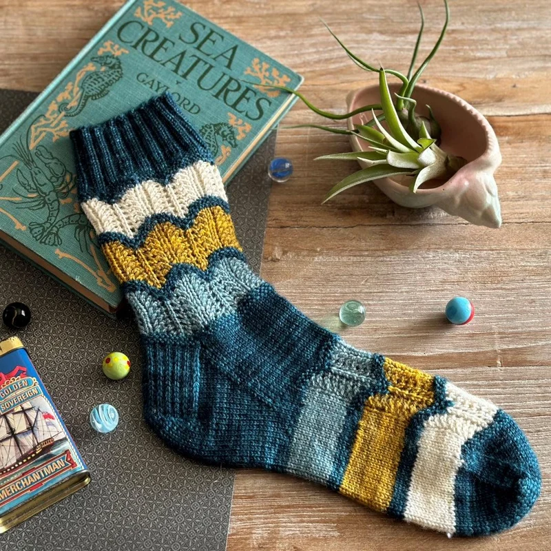 Wave Over Wave Socks | Knitting kit