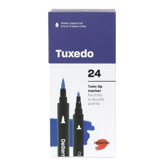 Twin tips water base markers 24 set