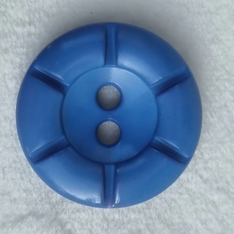 Boutons : 18 mm polyamide 2 trous bleu