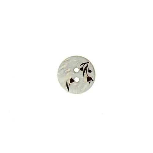 Boutons 12 mm Gravé en Noix de Coco