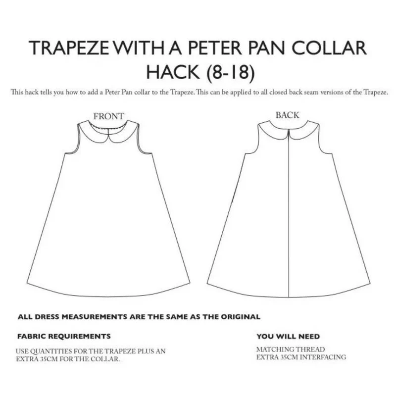 PATRON DE COUTURE PDF | Ajouts pour le patron Trapeze | Merchant & Mills | UK 20–28
