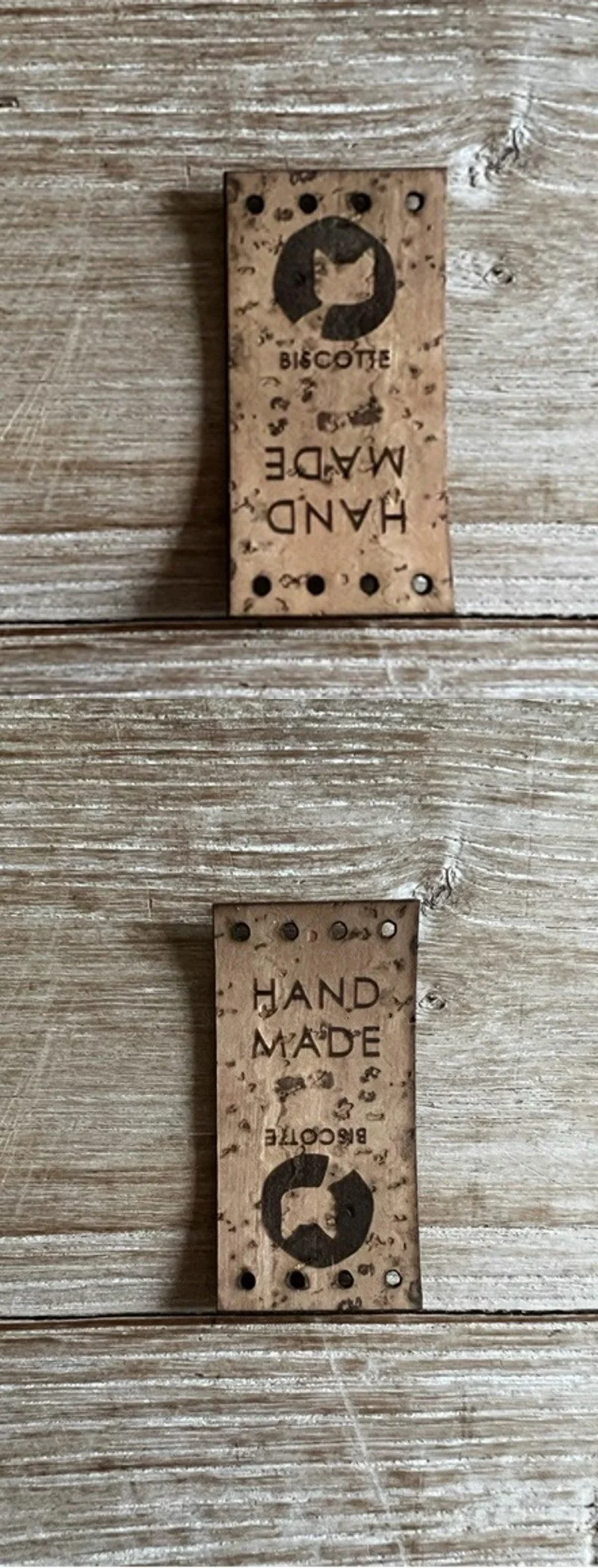 Sew-on Cork labels - Biscotte
