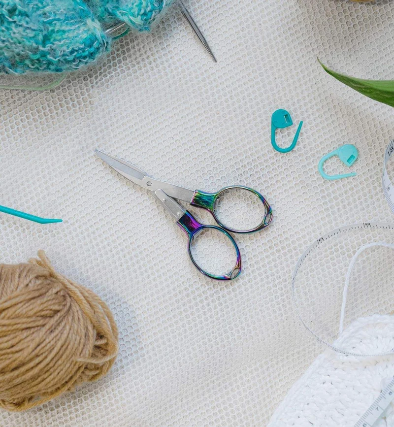knit pro ciseaux pliants arc-en-ciel conscients