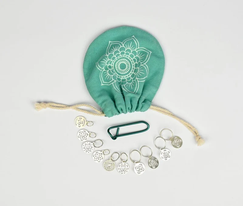 knit pro sterling conscient silver marqueurs plaqués chakra