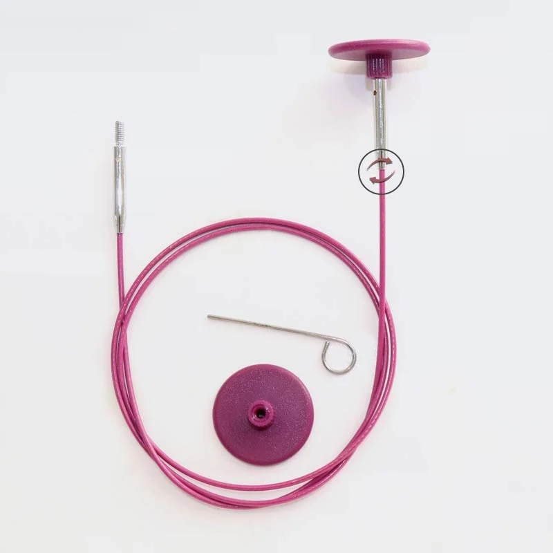 knit pro câbles acier violet 360° pivotant et fixe
