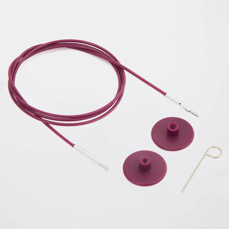 knit pro câbles acier violet 360° pivotant et fixe