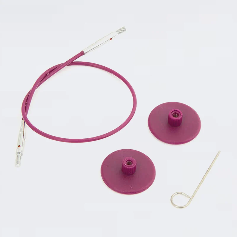 knit pro câbles acier violet 360° pivotant et fixe