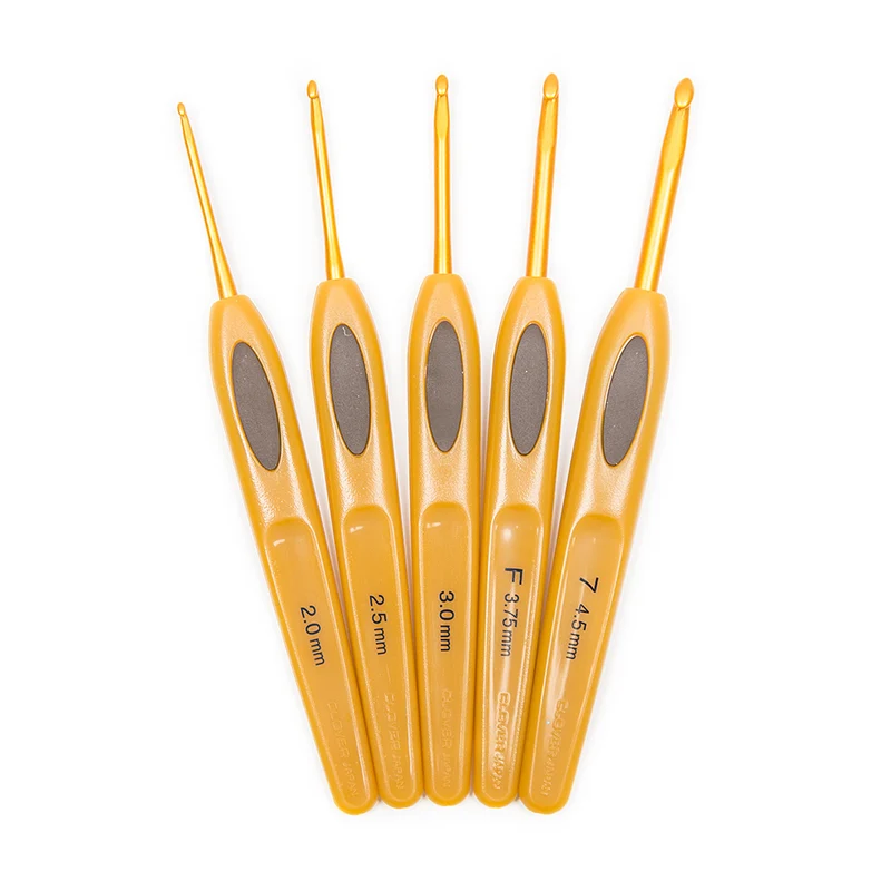 Clover Soft Touch Crochet Hooks 12.5 cm : Acier