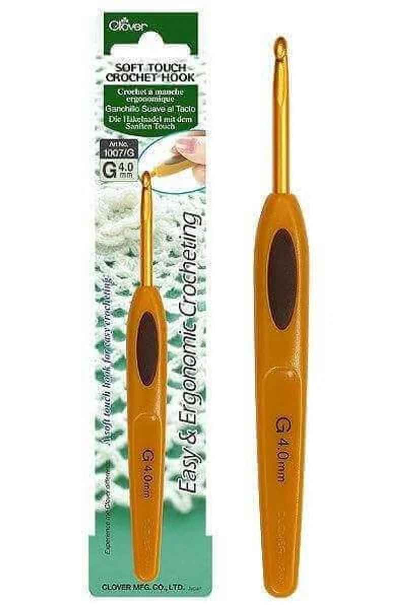 Clover Soft Touch Crochet Hooks 12.5 cm : Acier