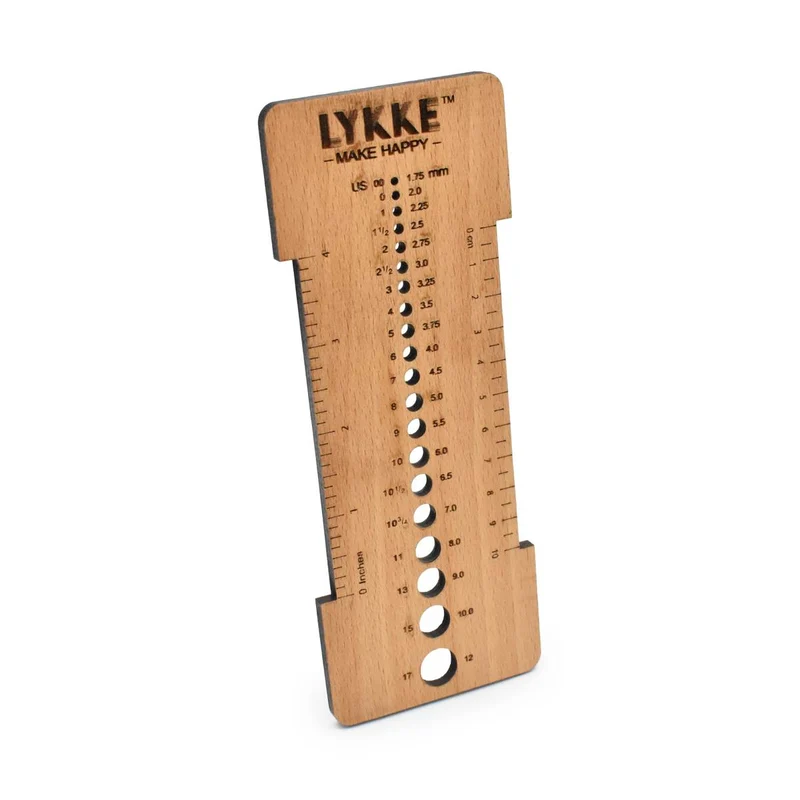 lykke Calibreur et calibre d'aiguilles en bois