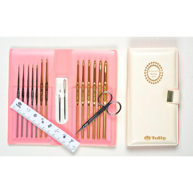 tulip ensemble de 4 crochets classiques 18