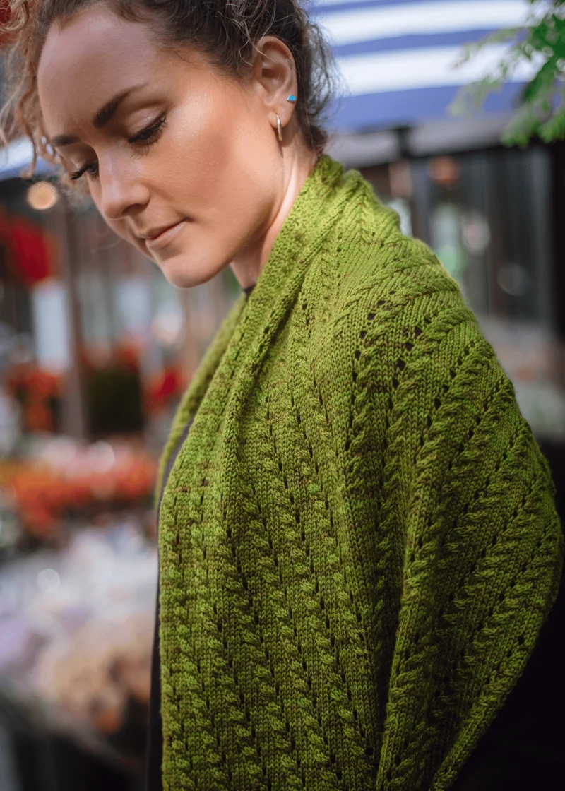 Diagonal Cable Stole | Knitting kit
