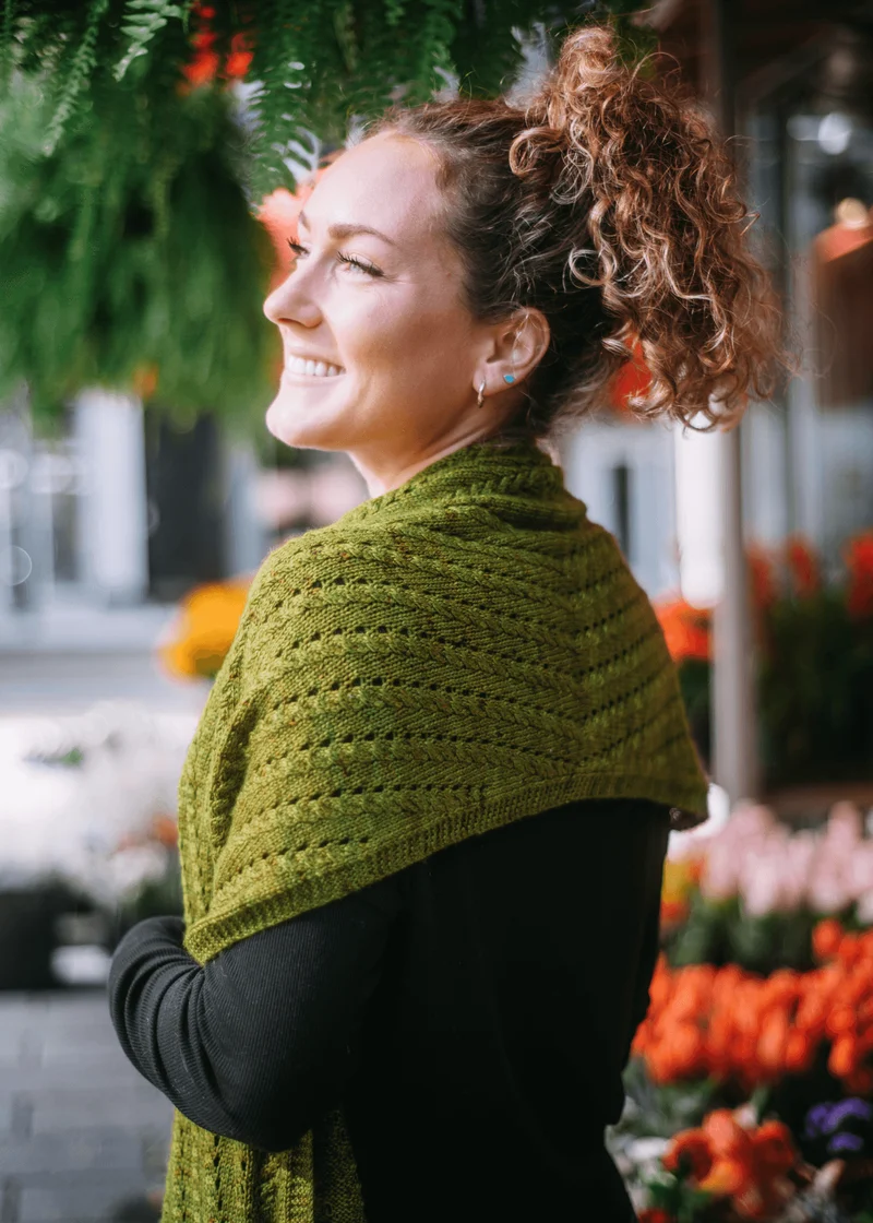 Diagonal Cable Stole | Knitting kit