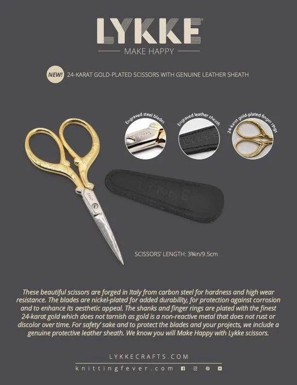 24-carat gold-plated scissors - Lykke