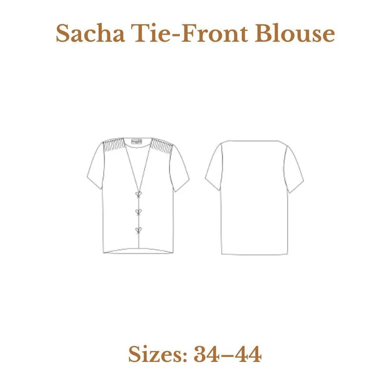 PATRON DE COUTURE PDF | Blouse Nouée Sacha | Maéli Paris | FRANÇAIS SEULEMENT