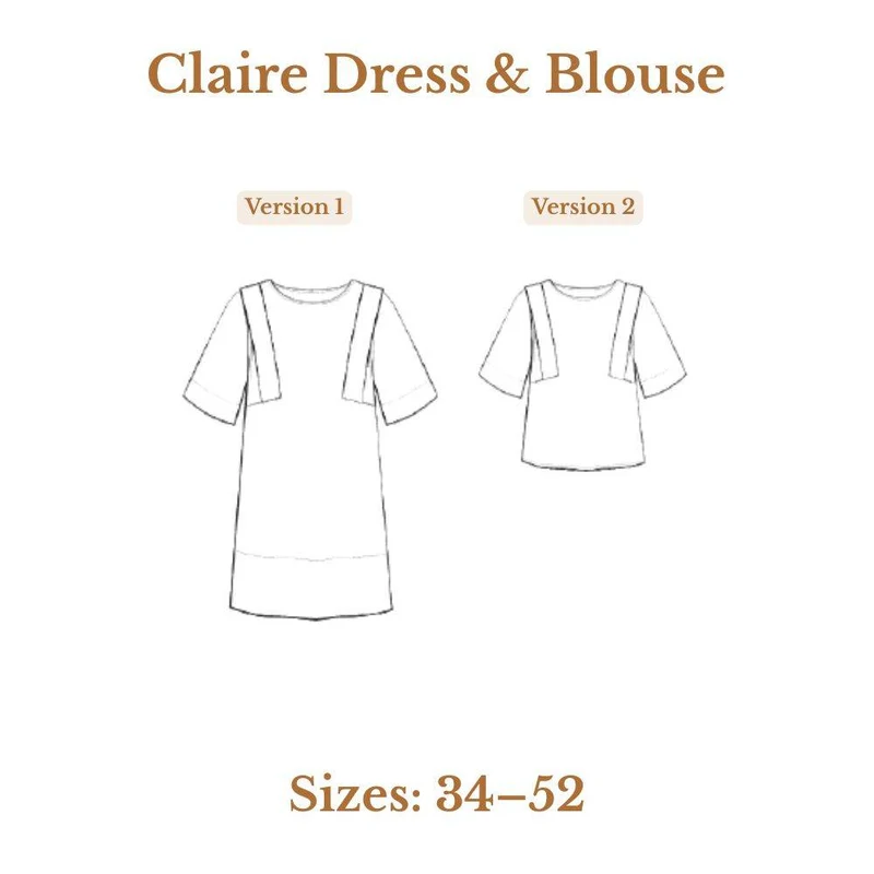 PATRON DE COUTURE PDF | Robe & Blouse Claire | Maéli Paris | BILINGUE (FR / EN)