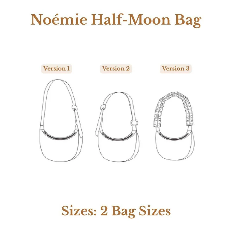 PATRON DE COUTURE PDF | Sac demi-lune Noémie | Maéli Paris | BILINGUE (FR / EN)