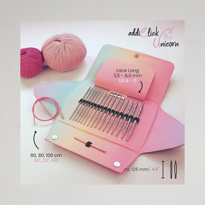 Kit d'Interchangeables Unicorn Lace Long - Addi