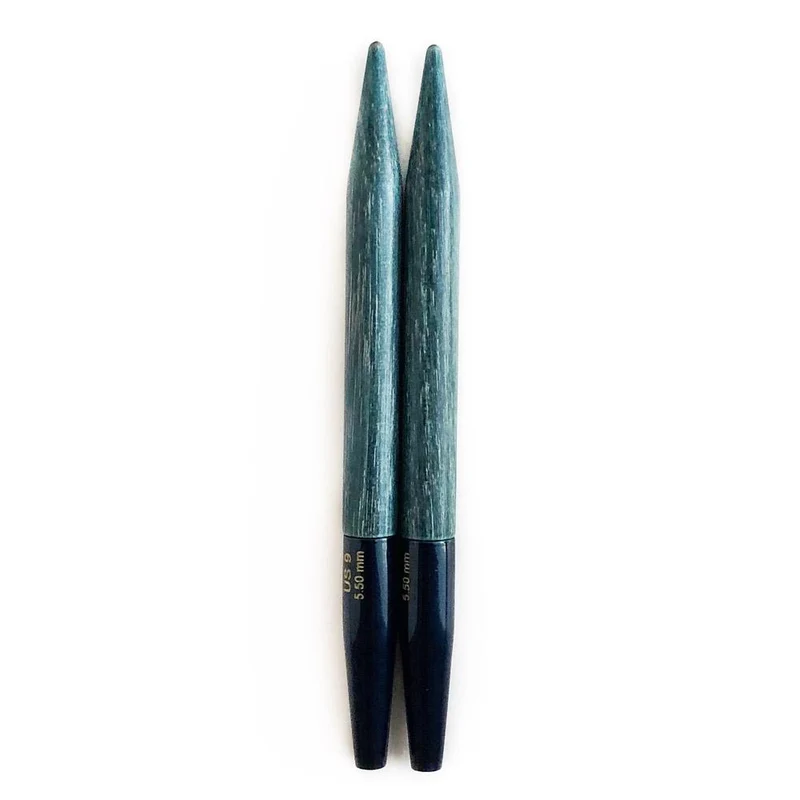 lykke pointes interchangeables bois flotté, terre d'ombre, indigo