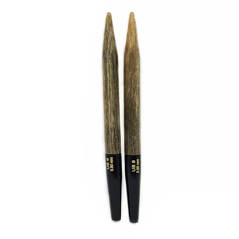 lykke pointes interchangeables bois flotté, terre d'ombre, indigo