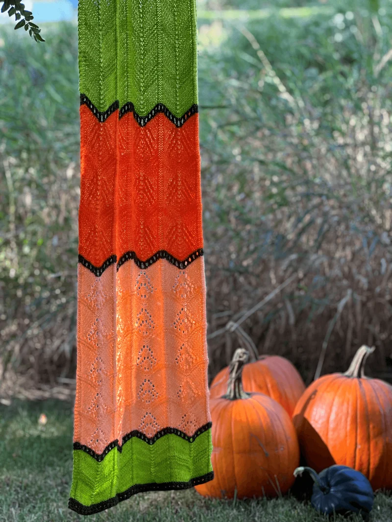 Fall Chevron Shawl - KNITTING KIT