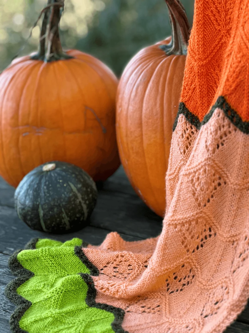 Fall Chevron Shawl - KNITTING PATTERN