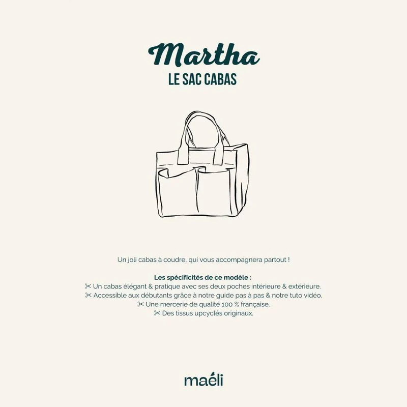 PATRON DE COUTURE PDF | Maxi sac fourre-tout Martha | Maéli Paris | FRANÇAIS SEULEMENT