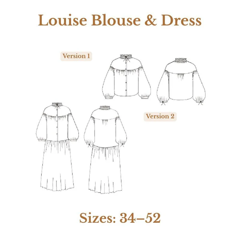 PATRON DE COUTURE PDF | Blouse & Robe Louise | Maéli Paris | BILINGUE (FR / EN)