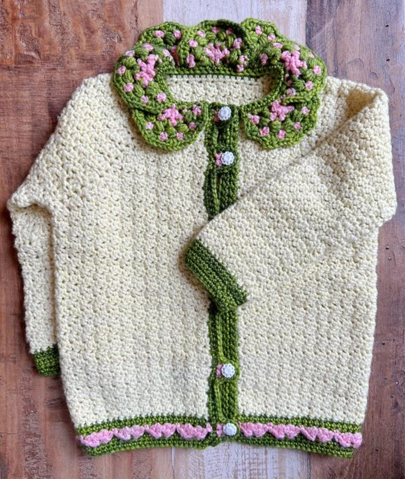 Rainbow Spring Fresh Cardigan - CROCHET KIT