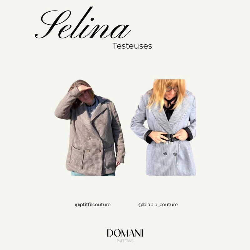 PATRON DE COUTURE PDF | Blazer Selina | Domani Patterns | FRANÇAIS SEULEMENT