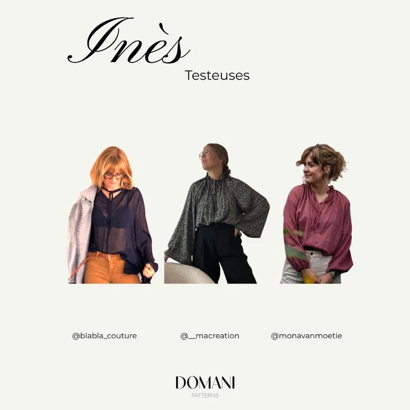 PATRON DE COUTURE PDF | Blouse & robe Inès | Domani Patterns | FRANÇAIS SEULEMENT