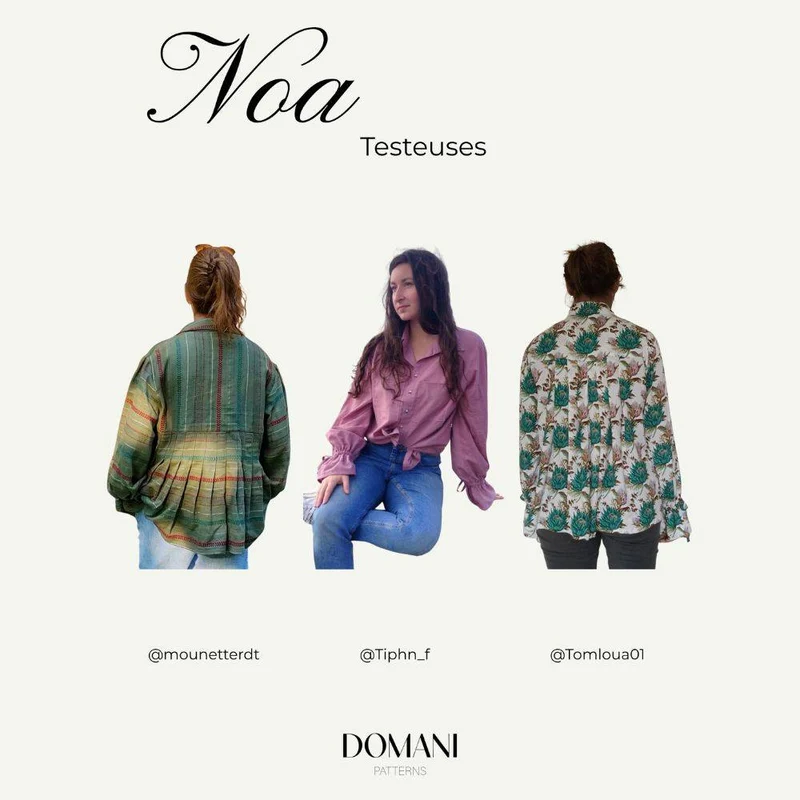 PATRON DE COUTURE PDF | Chemise & robe Noa | Domani Patterns | FRANÇAIS SEULEMENT