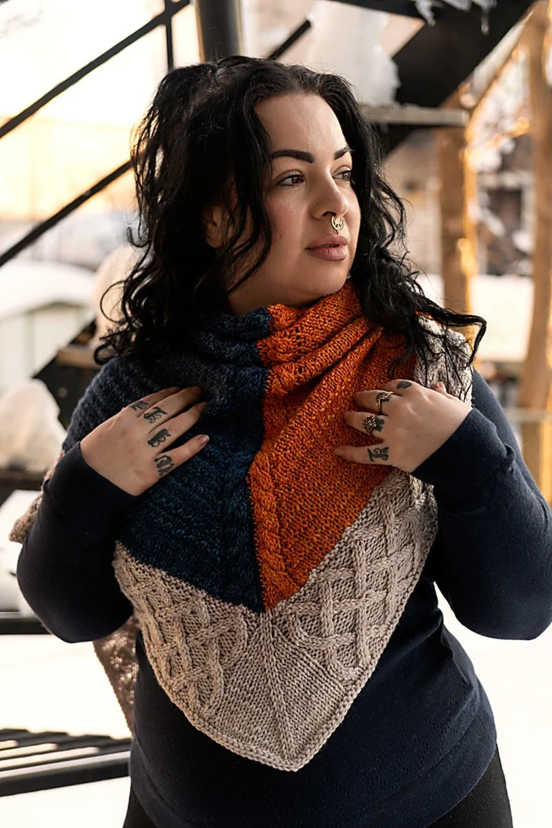 Day & Night shawl - KNITTING PATTERN
