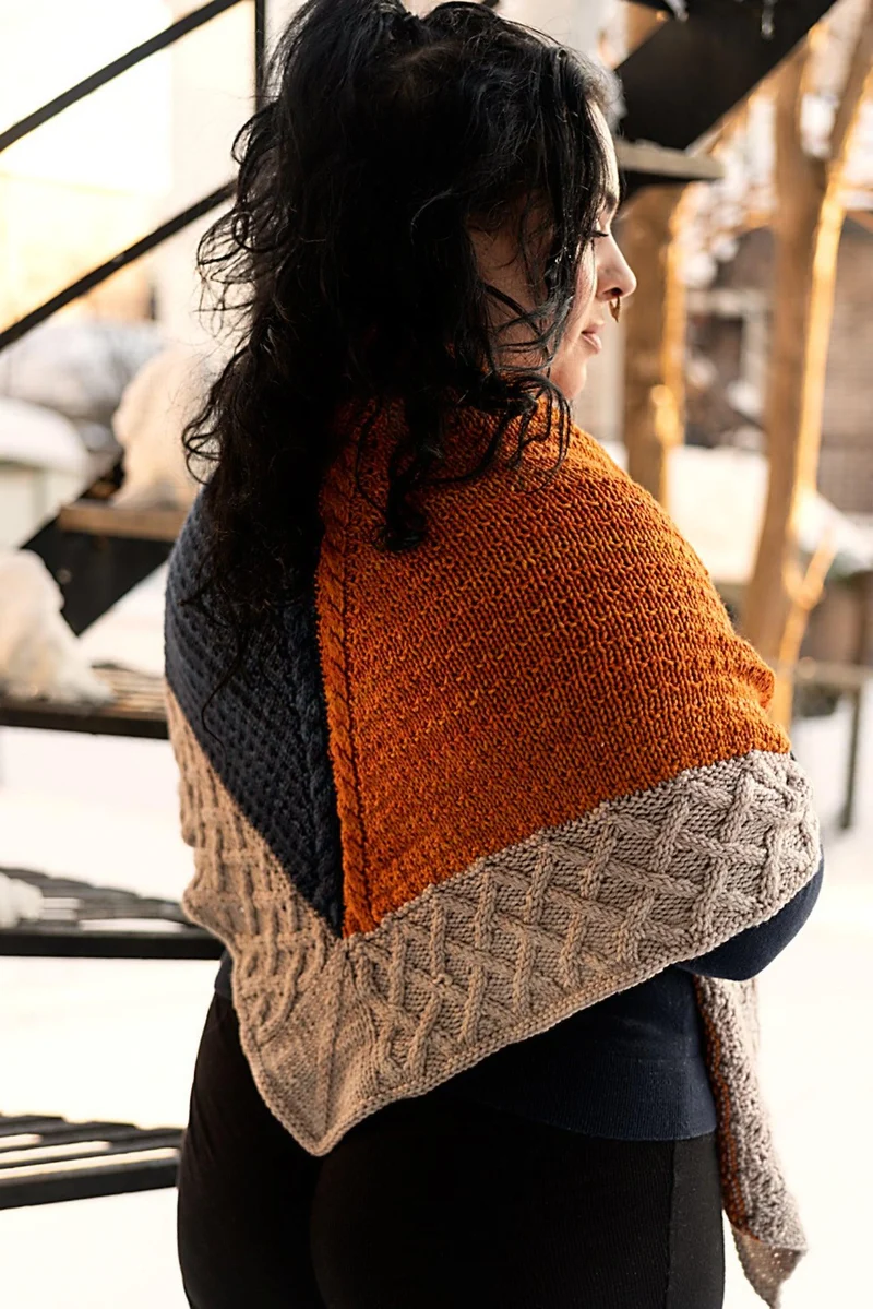 Day & Night shawl - KNITTING PATTERN