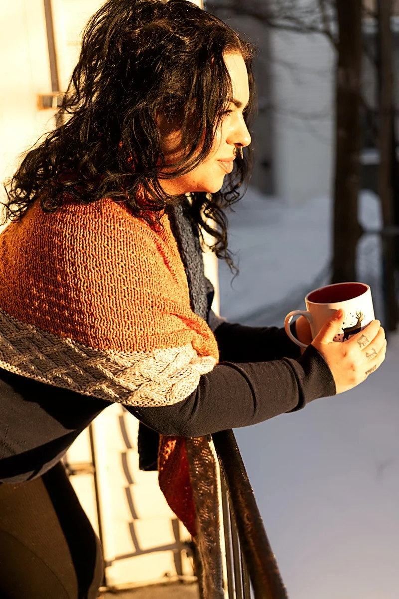 Day & Night shawl - KNITTING PATTERN