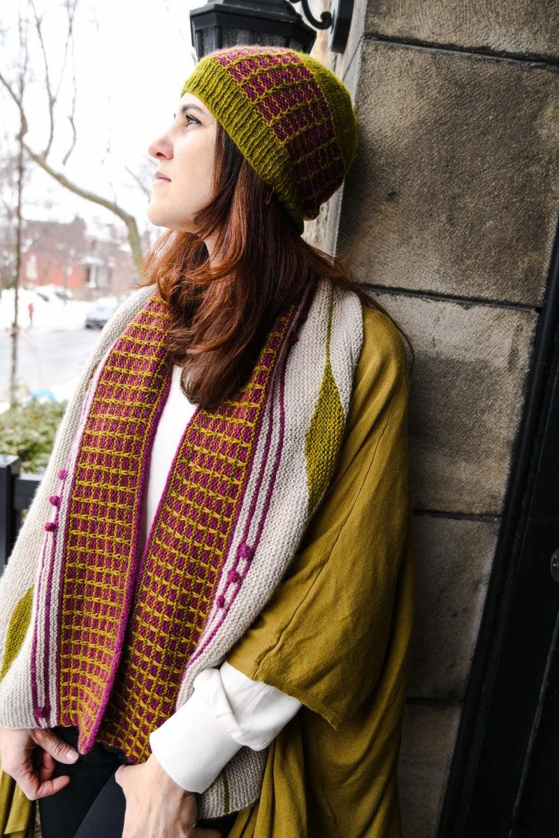 ART NOUVEAU SCARF Knitting Kit