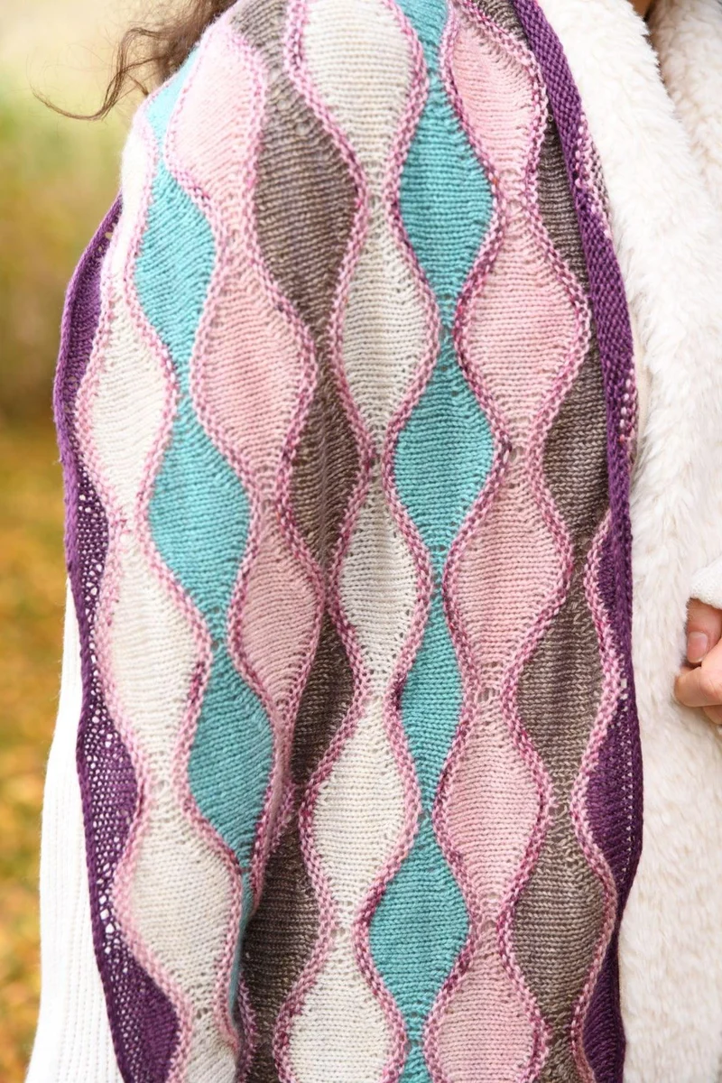 Garland of Stitches Wrap - KNITTING KIT