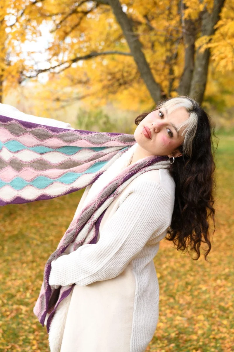 Garland of Stitches Wrap - KNITTING KIT