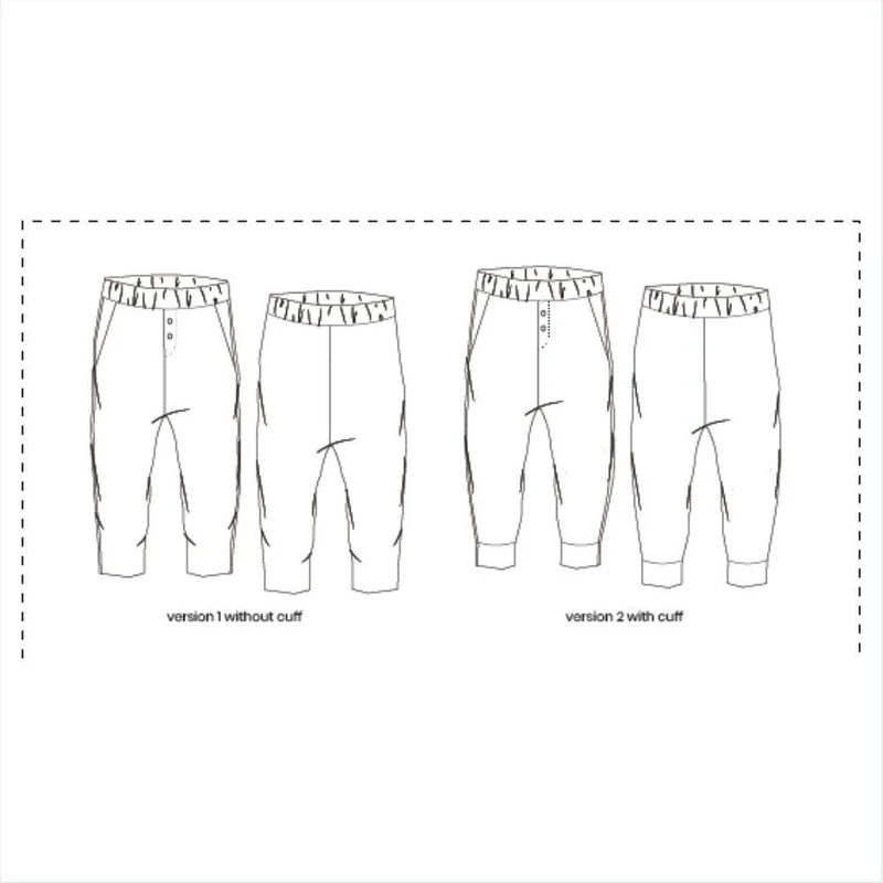 PATRON DE COUTURE PDF | Pantalon ample Addison | Pattern Paper Scissors | UNISEXE