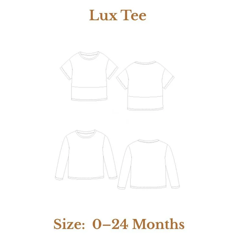 PATRON DE COUTURE PDF | T-shirt Lux | Pattern Paper Scissors | UNISEXE