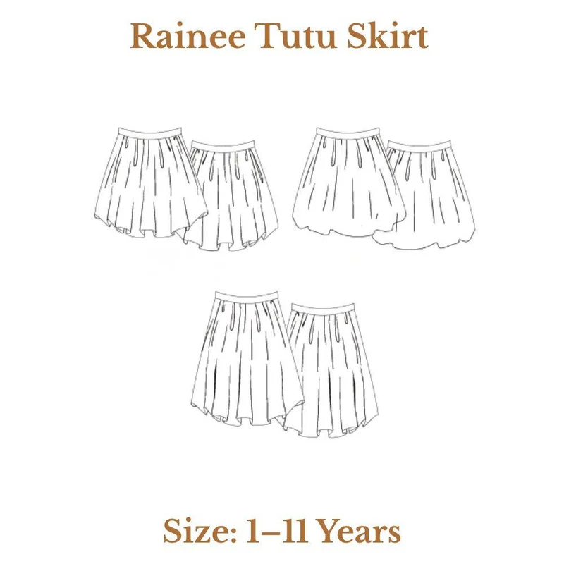 PATRON DE COUTURE PDF | Jupe tutu Rainee | Pattern Paper Scissors