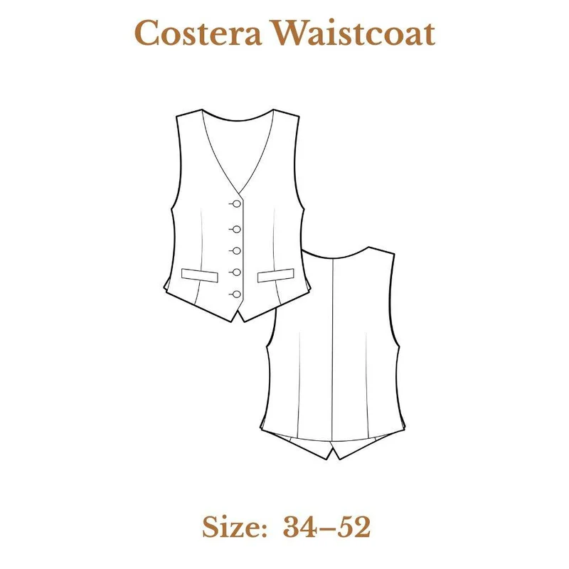 PATRON DE COUTURE PDF | Gilet Costera | Pauline Alice | TRILINGUE (AN/FR/ES)