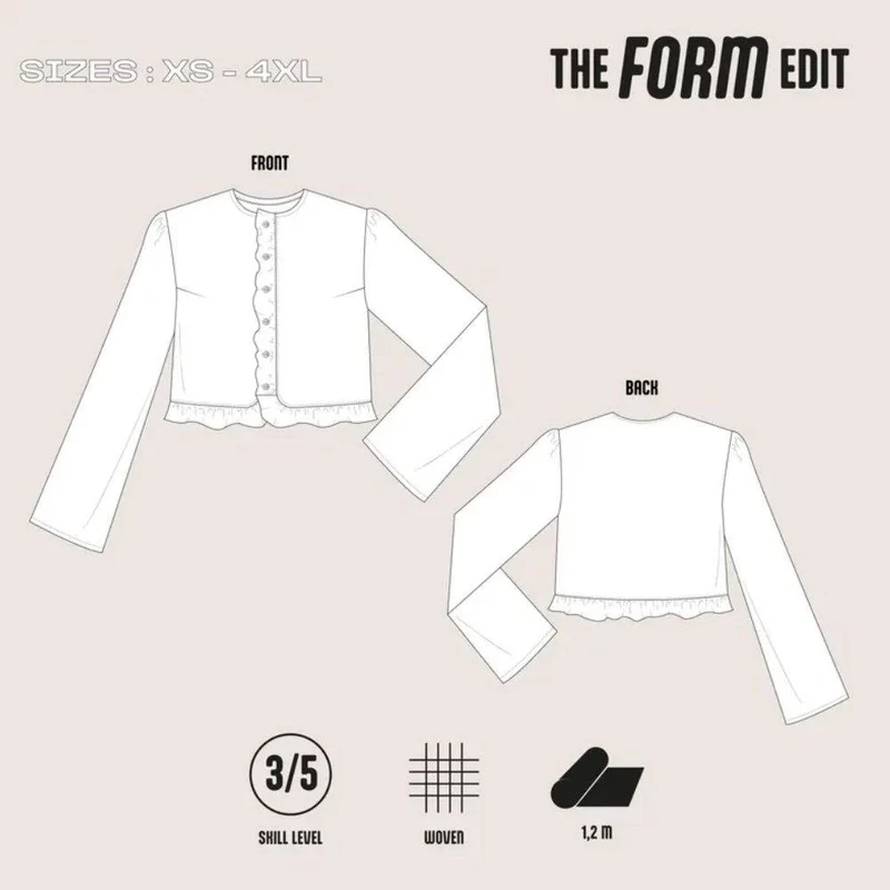 PATRON DE COUTURE PDF | Chemise courte SH002 | The Form Edit | BILINGUE (FR/EN)