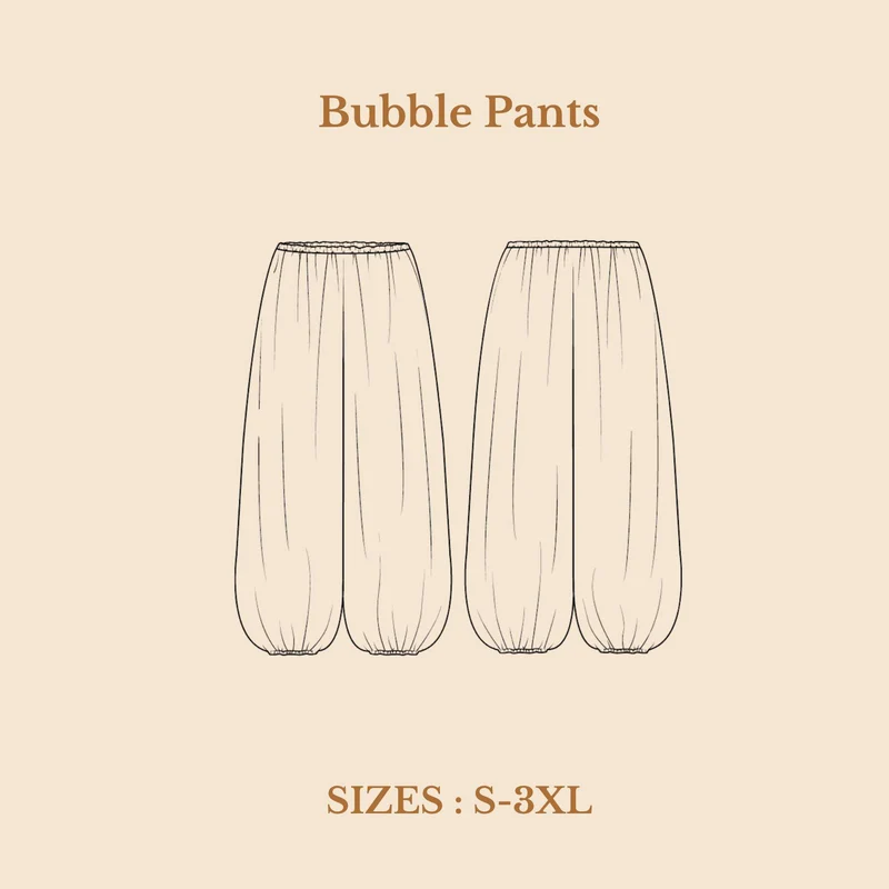 PATRON DE COUTURE PDF | Pantalon Bubble | Wardrobe by Me
