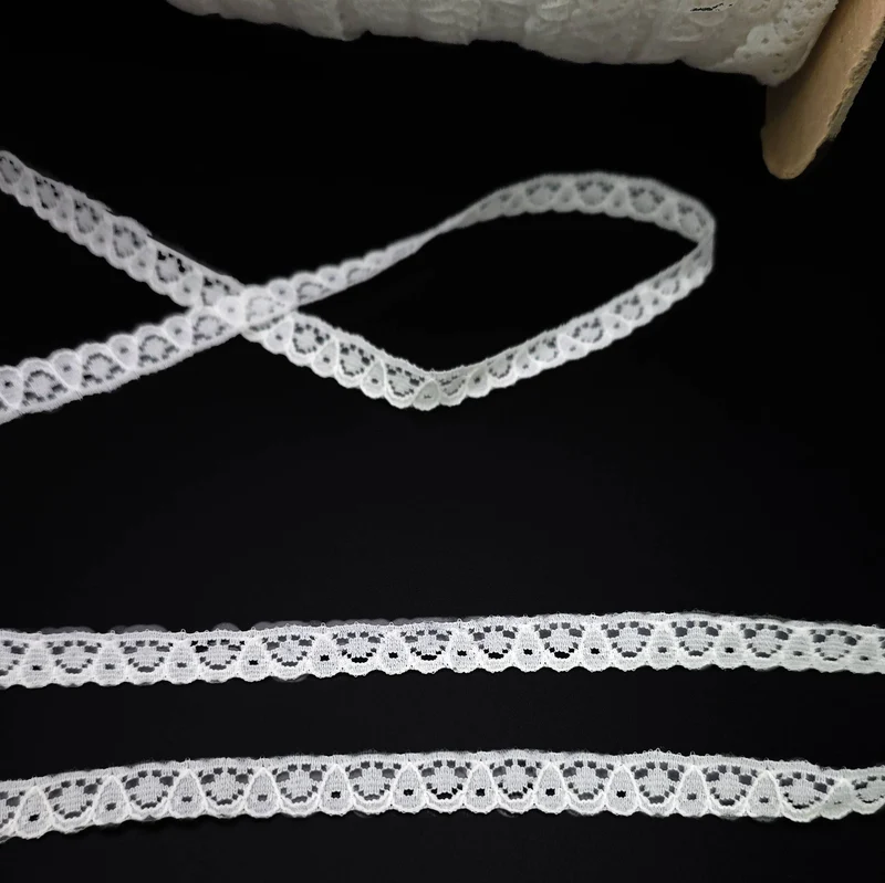 Galon de dentelle délicat | Blanc | 9 mm