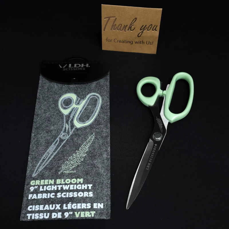 LDH Scissors | Ciseaux Green Bloom légers pour tissu | 8", 9" et 10"