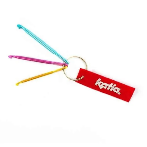 KATIA KEYCHAIN WITH 3 COLORED CROCHETS