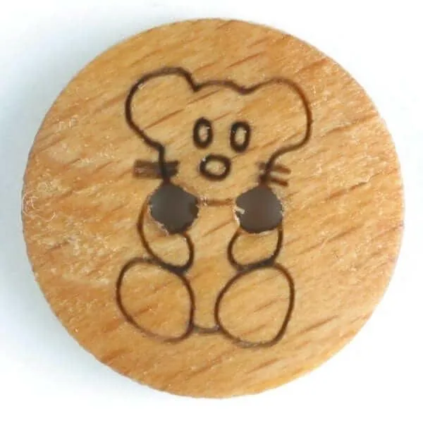 Wooden button - Animals