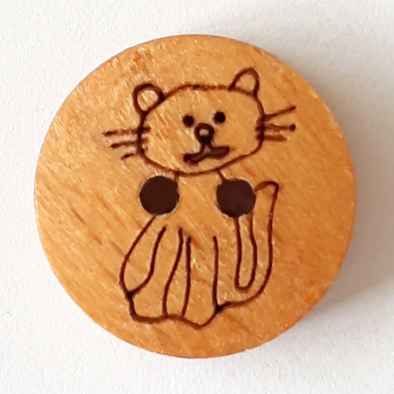 Wooden button - Animals