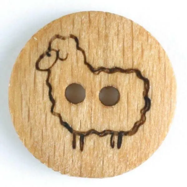 Wooden button - Animals